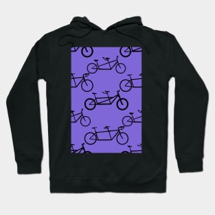 Tandem types pattern - black on lavender Hoodie